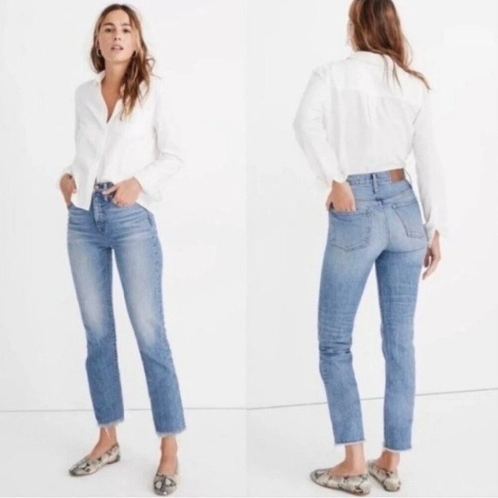 Madewell THE PERFECT VINTAGE‎ JEAN Frayed Raw Hem Women’s Size 25